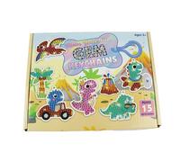 Pracht Creatives Hobby Diamond Painting Box Dinos, per 15 Portachiavi con Simpatici Motivi di Dinosauri, Kit per dipingere con Pietre Glitterate, per Bambini dagli 8 Anni in su