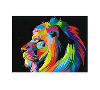 Pracht Creatives Hobby Diamond Painting Set, Rainbow Lion Picture And Accessories, Craft Kit for Painting with Rhinestones, for Children Aged 5 Years And Up