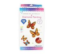 Pracht Creatives Hobby - Farfalla Dipinta a Diamante con Magnete, Arancione, 2 Pezzi, Dimensioni Circa 12 x 9 cm, da attaccare a frigoriferi o lavagne magnetiche