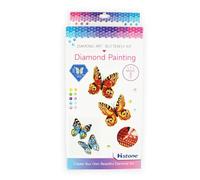 Pracht Creatives Hobby - Farfalla Dipinta a Diamante con Magnete, Blu, 2 Pezzi, Dimensioni Circa 12 x 9 cm, da attaccare a frigoriferi o lavagne magnetiche