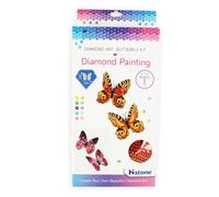 Pracht Creatives Hobby - Farfalla Dipinta a Diamante con Magnete, Rosa, 2 Pezzi, Dimensioni Circa 12 x 9 cm, da attaccare a frigoriferi o lavagne magnetiche