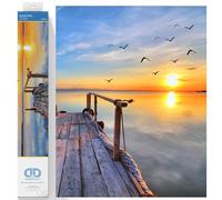 Pracht Creatives Hobby Mal-Kit, Mittelstufe, DD12 Diamond Dotz Sunset Jetty-Quadro con Strass Scintillanti, Fai da Te, Circa 71 x 47 cm, Pittura con Diamanti, Nuova e Creativa