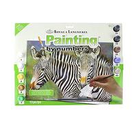 Pracht Creatives Hobby- Malen Nach Zahlen Animale Royal & LangnickelPainting By Numbers Zebras, Contiene Colori e Pennelli, per Adulti e Bambini dagli 8 Anni in su, Multicolore, Medio, 10272202
