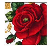 Pracht Creatives Hobby Rose Coccinella Rosa, Punto Croce 40 x 40 cm Circa, Set Completo per Un Ricamo angolare, passatempo Artigianale per Adulti e Bambini a Partire dagli 8 Anni di età, Multicoloured