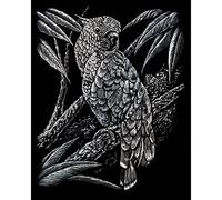 Pracht Creatives Hobby Royal & Langnickel Quadro Graffiante Cacatua, Argento, Immagini da Graffiare per Bambini e Adulti, con Penna Graffiante e Sagoma