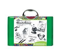 Pracht Creatives Hobby Royal & Langnickel - Sketching - Il Disegno Facile, 6 Immagini con Motivi di Animali, per Bambini dagli 8 Anni, Come introduzione al Disegno espressivo