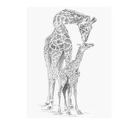 Pracht Creatives Hobby Royal & Langnickel - Sketching - Il Disegno Facile, Giraffa con Bambino, per Bambini dagli 8 Anni in su, Come introduzione al Disegno espressivo.