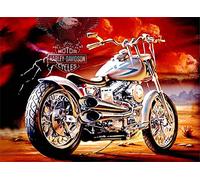 Pracht Creatives Hobby Set da dipingere con Diamanti, Quadro con Motivo Moto e Accessori, Dimensioni Circa 35 x 25 cm, Set da dipingere con Pietre Glitterate per Bambini a Partire dai 5 Anni di età