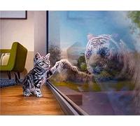Pracht Creatives Hobby Set di Pittura con Diamanti, Quadro con Motivo di Gattino e Accessori, Set di Artigianato per dipingere con Pietre Scintillanti per Bambini a Partire dai 5 Anni di età