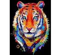Pracht Creatives Hobby Set di Pittura con Diamanti, Quadro con Motivo Tigre e Accessori, Dimensioni Circa 35 x 25 cm, Set da dipingere con Pietre Glitterate per Bambini dai 5 Anni in su