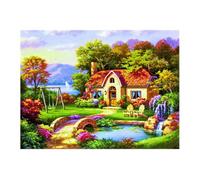 Pracht Creatives Hobby Set per dipingere con Diamanti, Quadro con Motivo di Fattoria e Accessori, Set per dipingere con Pietre Glitterate, per Bambini a Partire dai 5 Anni di età