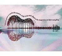 Pracht Creatives Hobby Set per dipingere con diamanti, quadro motivo fantasia e accessori, dimensioni ca. 35 x 25 cm, artigianale pietre glitterate bambini a partire dai 5 anni
