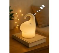 praclife Luce notturna a forma di elefante per bambini, ricaricabile, con 2 modalità di illuminazione, lampada in silicone per camera da letto con controllo touch, decorazione per cameretta dei