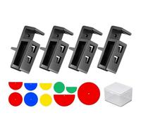 Practical Wardrobe Cabinet Board Clip, Closing Fixed Clip Tools, for 15 20 mm Wardrobe, Removable Drawer Front Stay Clamps Attachment (4 pezzi*nero)