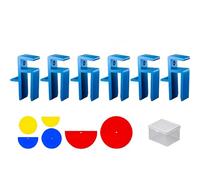 Practical Wardrobe Cabinet Board Clip, Closing Fixed Clip Tools, for 15 20 mm Wardrobe, Removable Drawer Front Stay Clamps Attachment (6 pezzi * Blu)