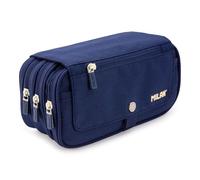 PracticDomus - Astuccio portaoggetti con tripla cerniera per materiale scolastico e da viaggio