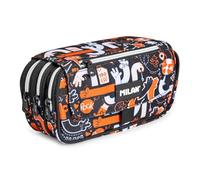 PracticDomus Astuccio portapenne triplo con ampi scomparti interni con cerniera singola per materiale scolastico e viaggio, Fingers, Borse scolastiche