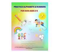 Practice Alphabets & Numbers: Learn by Tracing, Coloring