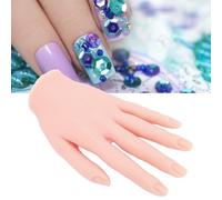 Practice Hand for Nails Silicone Female Mannequin Life Size Model Left Hand for Beginners Salon Artists Silicone Female Mannequin Hand.