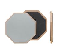 Practice Pad Drum, 8-Inch Drum Pad Set Pad per Batteria Silenzioso Beginner Practice Drum Pad Fornisce Eccellenti Proprietà di Assorbimento Degli Urti e Ammortizzazione per Principianti, Grigio