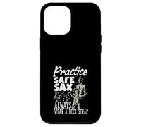 Practice Safe Sax Indossare Sempre Una Tracolla Divertente Sassofono Custodia per iPhone 12 Pro Max