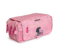 PracticOffice Astuccio portapenne triplo design con ampi scomparti interni con cerniera singola per materiale scolastico e viaggio, multicolore, 22 x 10 x 10 cm, Borse scolastiche