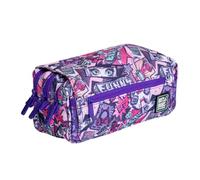 PracticOffice Astuccio portapenne triplo design con ampi scomparti interni con cerniera singola per materiale scolastico e viaggio, multicolore, Borse scolastiche