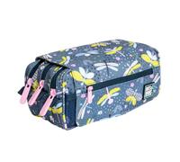 PracticOffice Astuccio portapenne triplo design con ampi scomparti interni con cerniera singola per materiale scolastico e viaggio, multicolore, Borse scolastiche