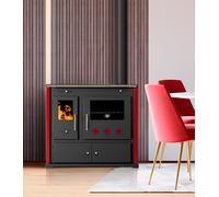 Practik Lux Eco 9,5 kW | Cucina a legna con forno e top in ghisa