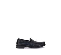 Prada Black Calf Leather Bos Taurus Slip-On Loafers - EU39.5/US6.5