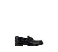 Prada Black Calf Leather Bos Taurus Slip-On Loafers - EU39.5/US6.5