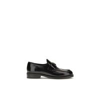 Prada Black Calf Leather Bos Taurus Slip-On Loafers - EU41/US11