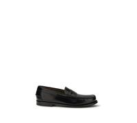 Prada Black Calf Leather Bos Taurus Slip-On Loafers - EU42/US9