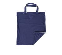 Prada Blue Jersey Fabric Logo Shoulder Shopping Tote Shopping Bag