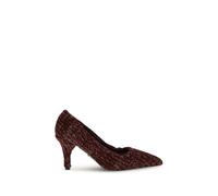 Prada Bordeaux Calf Leather Bos Taurus Platform Pumps - EU38/US8