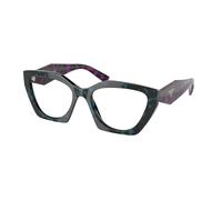 Prada Donna PR 09YV 06Z1O1 Montature da vista Acetato Tartaruga Trasparente Geometrica Normale