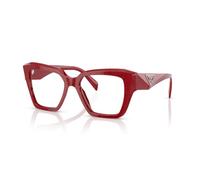 Prada Donna PR 09ZV 15D1O1 Montature da vista Acetato Rosso Squadrata