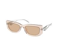 Prada Donna PR 14YS 19M4I2 Occhiali da sole Acetato Marrone Marrone Squadrata Normale