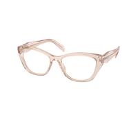 Prada Donna PR 19WV 15J1O1 Montature da vista Acetato Rosa Trasparente Cat Eye Normale