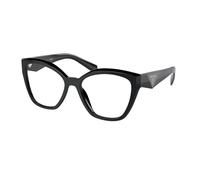 Prada Donna PR 20ZV 16K1O1 Montature da vista Acetato Nero Geometrica Normale