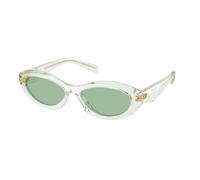Prada Donna PR 26ZS 14R20E Occhiali da sole Acetato Trasparente Verde Geometrica Normale