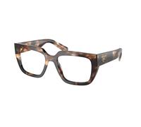 Prada Donna PR A03V 14P1O1 Montature da vista Acetato Marrone Trasparente Geometrica Normale