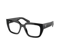Prada Donna PR A03V 16K1O1 Montature da vista Acetato Nero Trasparente Geometrica Normale