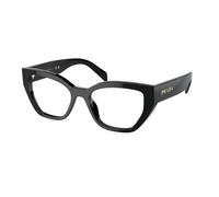 Prada Donna PR A16V 16K1O1 Montature da vista Acetato Nero Trasparente Geometrica Normale