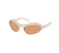 Prada Donna PR A20S 12V07V Occhiali da sole Acetato Bianco Arancione Geometrica Normale