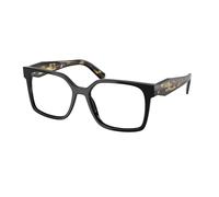 Prada Donna PR B03V 3891O1 Montature da vista Acetato Nero Trasparente Squadrata Normale