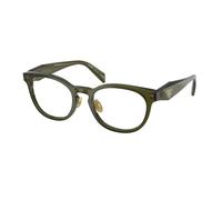 Prada Donna PR B06VD 19Z1O1 Montature da vista Acetato Verde Trasparente Pantos Normale