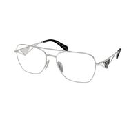 Prada Donna PR B50V 1BC1O1 Montature da vista Acciaio Argento Trasparente Pilot Normale