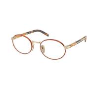 Prada Donna PR B55V 22E1O1 Montature da vista Metallo Havana Trasparente Rotonda Normale