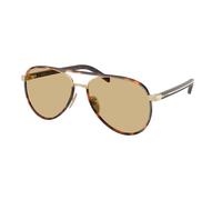 Prada Donna PR B57S 21E10R Occhiali da sole Acciaio Oro Giallo Pilot Normale